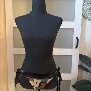 Stylish Camo Bikini Bottom with Side Ties